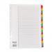 This image features a set of CTS numbered dividers with 1-31 index tabs, made of sturdy white Mylar and designed with multi-punched strips. Each tab is boldly labeled with a different color and number, providing an organized and visually appealing system for categorizing documents.