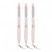 Z-GRIP Smooth Glam Black Ink Ballpoint Pens Pink Marble Pack of 3 02714