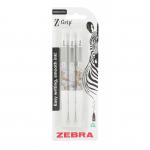 Z-GRIP Smooth Glam Black Ink Ballpoint Pens White Marble Pack of 3 02741