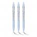 Z-GRIP Smooth Glam Black Ink Ballpoint Pens Blue Marble Pack of 3 02756