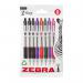Z-Grip Retractable Ballpoint Pen 1mm Tip Assorted Ink Pack of 8 02773