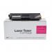 The photograph shows a set of AC ink cartridges in a vibrant magenta shade. The cartridges are remanufactured and have an extra high capacity, making them suitable for use with Brother TN329M and TN900M toner. The packaging features the products name and a clear image of the contents.