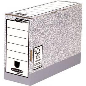 Bankers Box System 120mm Folio Transfer File Grey (FSC) Pack of 10 120x255x360mm 1180501