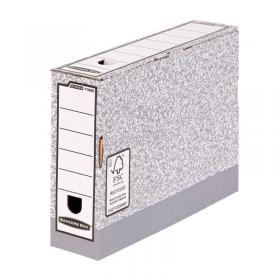 Fellowes System 120mm Folio Transfer File Grey (FSC) Pack of 10 120x255x360mm 1180501