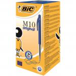 BIC M10 Clic Retractable Medium 10mm Blue Pack of 50 1199190121