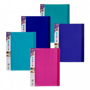 Snopake Display Book 24 pocket 48 sides to view A4 Electra Assorted-