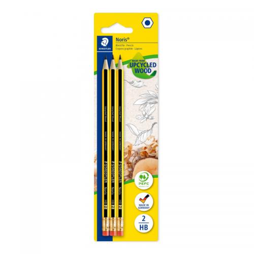 STAEDTLER Noris Pencils with Eraser Blister Pack of 10 122-2 BK10