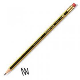 STAEDTLER Noris 122HB Rubber Tip Pencil Pack of 12 122-HB
