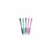 Z-Grip Smooth Retractable Ballpoint Pen 1 Black, 1 Blue, 1 Pink, 1 Green, 1 Violet Ink Pack of 5 12427