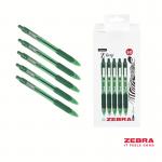 Zebra Z-Grip Smooth Retractable Ballpoint Pen Green Ink - Pack of 50 12766