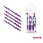 Zebra Z-Grip Smooth Retractable Ballpoint Pen Violet Ink - Pack of 50 12767