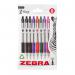 Z-Grip Retractable Ballpoint Pen 1mm Tip Assorted Ink Pack of 8 12773