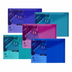 Snopake Polyfile A4 Electra Assorted- 5 Files 12844