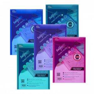 Snopake Polyfile P A4 Electra Assorted- 5 Files 13266