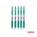 Zebra Eco SARASA Gel Retractable Rollerball CLIP 0.7mm Pen Green Ink - Pack of 12 14325