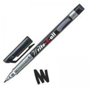 Stabilo Write-4-all Fine Permanent Marker Black 10 15646