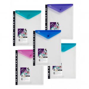 Snopake Polyfile RingBinder Wallet HCP A4 Electra Colours- 5 Files