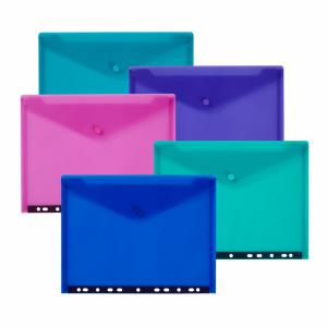 Snopake Polyfile RingBinder Wallet A4 Electra Asstd- 5 Files 15785
