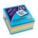 FSC Blue Rainbow NeonMix Sticky Notes 450 sheet Cube- 1 Cube 15847