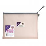 EVA Pastel Mesh HC Foolscap Zippa Bag - Pink- 3 Bags  15906