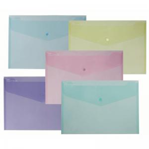 Snopake GRS ReBorn Polyfile Foolscap Pastel Asstd- 5 Files 15914