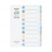 GRS ReBorn Index Dividers - 10 Part A4 Pastel Asstd- 5 Files 15928