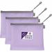EVA Pastel Mesh HC A5 Zippa Bag - Purple- 3 Bags 15935
