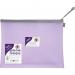 EVA Pastel Mesh HC Foolscap Zippa Bag - Purple- 3 Bags 15936