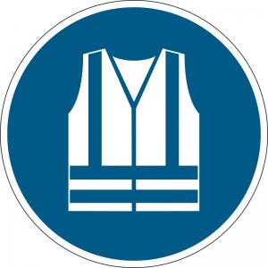 Durable Floor "Use Safety Vest" Sign 173506