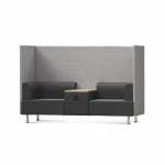 ROCADA BE SOFT Double Booth and Table - Grey 1805-4-1