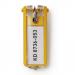 The image shows a collection of durable yellow key accessories, including key clips, that are designed to keep your keys organized and easily accessible. The bright yellow color adds a touch of fun and vibrancy to your everyday essentials.