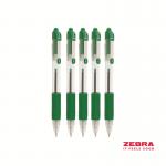 Zebra Z-Grip Retractable Ballpoint Pen Green ink - Pack of 12 22240