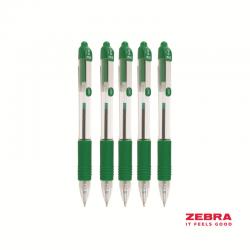 Zebra Z-Grip Retractable Ballpoint Pen Green ink - Pack of 12 22240