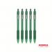 Zebra Z-Grip Smooth Retractable Ballpoint Pen Green Ink - Pack of 12 22564