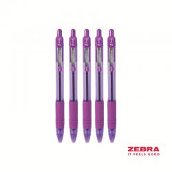 Zebra Z-Grip Smooth Retractable Ballpoint Pen Violet Ink - Pack of 12 22568