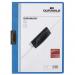This picture features a blue Durable DURAQUICK A4 folder with durable clip files holding papers securely in place. The folder has a sturdy design and professional appearance.
