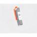 The photograph shows a set of AC ink cartridges compatible with Canon CLI-551XLGY in a grey color. The inkjet cartridges are neatly lined up and ready to be installed in a printer.
