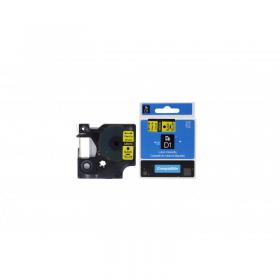 CTS Compatible Dymo 45018 Black on Yellow S0720580 Labelling Tape Cassette 24915018