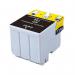 This photograph features a set of AC ink cartridges, specifically designed to work with Epson T020401 colour inkjet printers. The cartridges are neatly arranged and labeled, showcasing their compatibility and ease of use. Vibrant colors and sharp details are visible on the packaging.