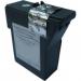 The photo shows two black ink cartridges with capacitors and a ribbon attached to them. The cartridges are labeled as compatible with AC Franking Machines for Frama Ecomail and Officemail models.