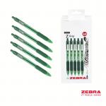 Zebra Z-Grip Smooth Retractable Ballpoint Pen Green Ink - Pack of 50 2766