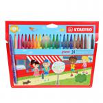 Stabilo Power Felt Tip Pens Assorted Wallet (24) 280/24-01