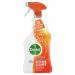The image shows a 1 litre bottle of Dettol Kitchen Cleaning Dettol Power & Pure, a powerful and effective cleaner specifically designed for kitchen use. The bottle features a bright yellow and green label with the Dettol logo prominently displayed. The cleaner inside is a clear liquid with a fresh, clean scent. The label highlights key features and benefits, making it easy to identify this as a reliable and trusted product for keeping your kitchen clean and hygienic.