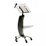 ROCADA VISUALLINE Mobile Lectern and Speaker Stand (Height Adjustable) - Chrome 3070