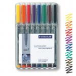 STAEDTLER Lumocolour Fine Assorted Pack of 8 316-WP8