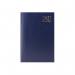 This diary has a classic A5 size with a day a page layout for the year 2026. The cover is blue and features a split weekend design, with Saturday and Sunday on separate pages.