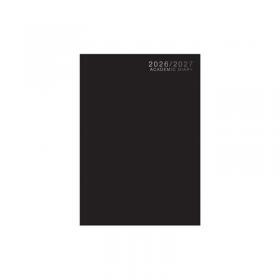 CTS Academic Diary A5 WTV Casebound 26-27 Black  3195K