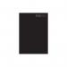 The photo shows a black academic diary with a sturdy casebound cover. It is a standard A5 size and has the year 25-26 printed on the front. The front cover also features the brand Tallon Academic Diaries.