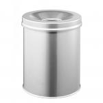 Durable SAFE Waste Bin 15L Silver 330523