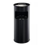 Durable Round Ashtray Bin 17L Black 333001